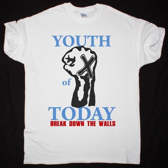 Youth Of Today Break Down The Walls New White T Shirt - Picture 1 of 4